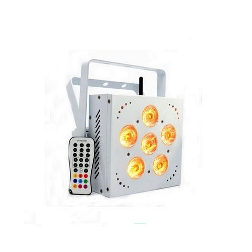 wireless battery  powered led uplights 6pcs 15W 5in1 rgbwa stage led mini party light